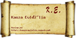 Kasza Eulália névjegykártya